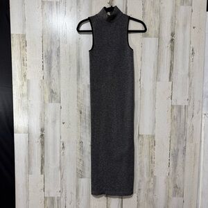 Nikibiki Charcoal Sleeveless Ribbed Maxi Dress